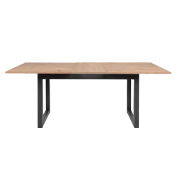 Mesa extensível DENVER (160-200 cm) - Antracite e Carvalho Artesanato