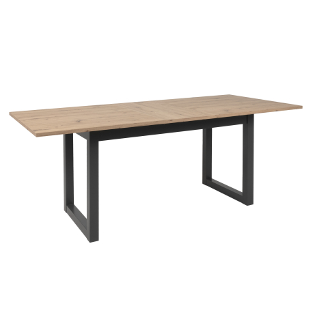 Mesa extensível DENVER (160-200 cm) - Antracite e Carvalho Artesanato