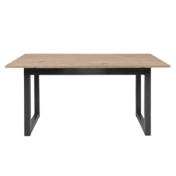Mesa extensível DENVER (160-200 cm) - Antracite e Carvalho Artesanato