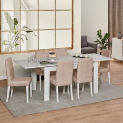 Mesa extensível FLORENÇA (140-230 cm) - Branco Mesa extensível FLORENÇA (140-230 cm) - Branco