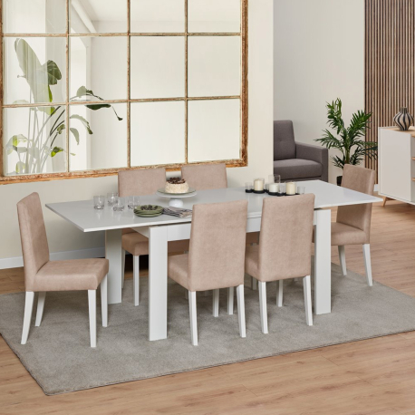 Mesa extensível FLORENÇA (140-230 cm) - Branco Mesa extensível FLORENÇA (140-230 cm) - Branco