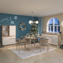 Mesa extensível WENDY (120-155cm) - carvalho