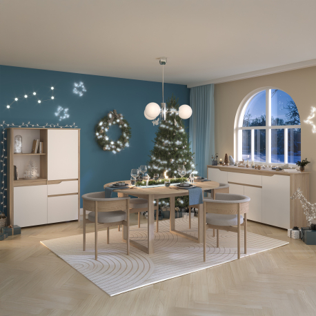 Mesa extensível WENDY (120-155cm) - carvalho