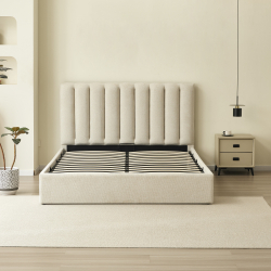 Cama de casal elevatória AUSSIE II - Bege Claro 160x200cm