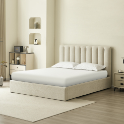 Pack cama de casal elevatória AUSSIE ll + colchão ETERNO - Bege Claro - 160x200cm Pack cama de casal elevatória AUSSIE ll + colchão ETERNO - Bege Claro - 160x200cm