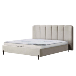 Pack cama de casal ATLANTA + Colchão HOMYSLEEP NEW PALACIO - Aveia