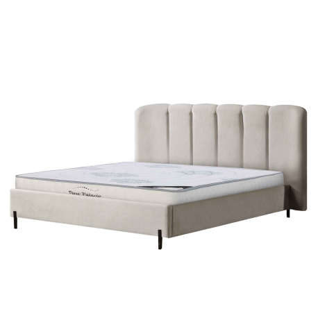 Pack cama de casal ATLANTA + Colchão HOMYSLEEP NEW PALACIO - Aveia