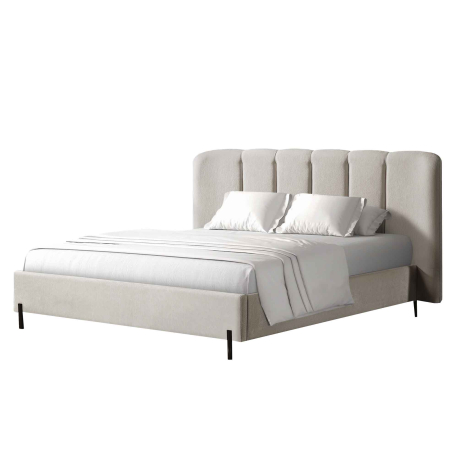 Pack cama de casal ATLANTA + Colchão HOMYSLEEP NEW PALACIO - Aveia