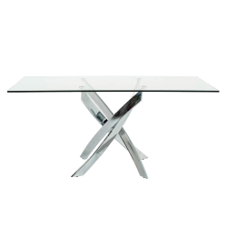 Mesa retangular LEONA - Cromado