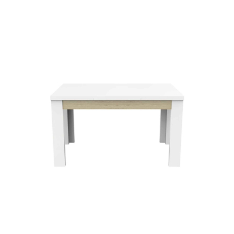 Mesa extensível CHIADO (140-230cm) - Branco e Carvalho