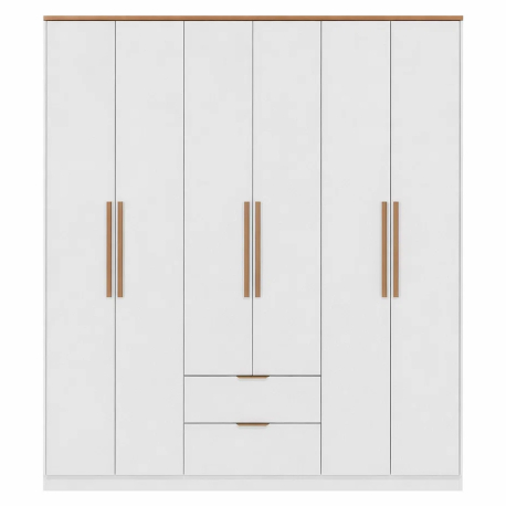 Roupeiro de 6 Portas e 2 Gavetas ALENA