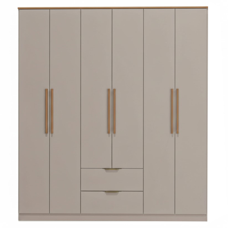 Roupeiro de 6 Portas e 2 Gavetas ALENA - Closet with Crash Doors Roupeiro de 6 Portas e 2 Gavetas ALENA - Closet with Crash Doors