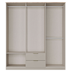 Roupeiro de 6 Portas e 2 Gavetas ALENA - Closet with Crash Doors Roupeiro de 6 Portas e 2 Gavetas ALENA - Closet with Crash Doors