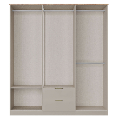 Roupeiro de 6 Portas e 2 Gavetas ALENA - Closet with Crash Doors Roupeiro de 6 Portas e 2 Gavetas ALENA - Closet with Crash Doors