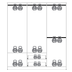 Roupeiro ALENA com 6 portas e 2 gavetas - Pesos