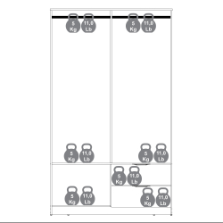 Roupeiro de 4 Portas e 2 Gavetas ALENA - Closet with Crash Doors