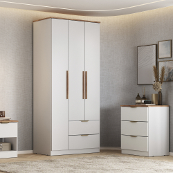 Roupeiro ALENA com 3 portas e 2 gavetas - Closet with Crash Doors