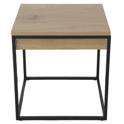 Mesa de apoio TERESA com baú - Carvalho e Preto