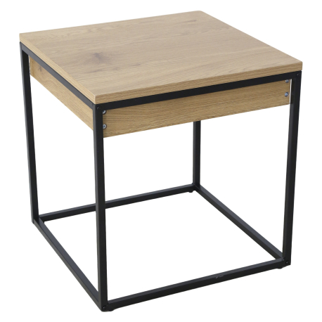 Mesa de apoio TERESA com baú - Carvalho e Preto