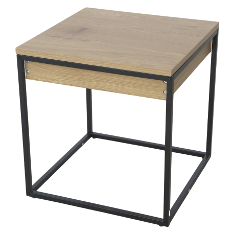 Mesa de apoio TERESA com baú - Carvalho e Preto