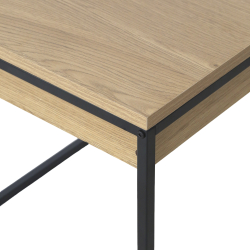 Mesa de apoio TERESA com baú - Carvalho e Preto