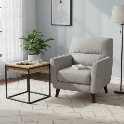 Mesa de apoio TERESA com baú - Carvalho e Preto