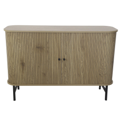 Aparador GLISS com 2 portas deslizantes - Carvalho Artesanato e Preto