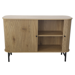 Aparador GLISS com 2 portas deslizantes - Carvalho Artesanato e Preto