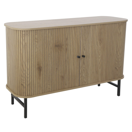 Aparador GLISS com 2 portas deslizantes - Carvalho Artesanato e Preto