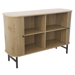 Aparador GLISS com 2 portas deslizantes - Carvalho Artesanato e Preto