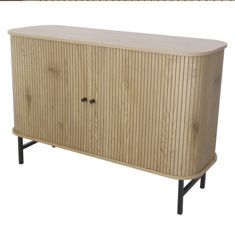 Aparador GLISS com 2 portas deslizantes - Carvalho Artesanato e Preto