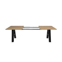 Mesa extensível GRANADA (157-234cm) - Carvalho Artesanato e Preto