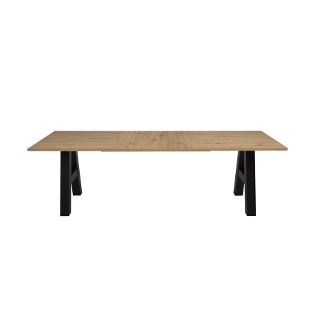 Mesa extensível GRANADA (157-234cm) - Carvalho Artesanato e Preto