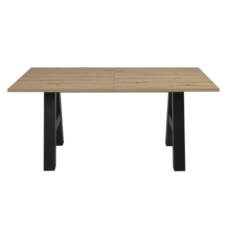 Mesa extensível GRANADA (157-234cm) - Carvalho Artesanato e Preto