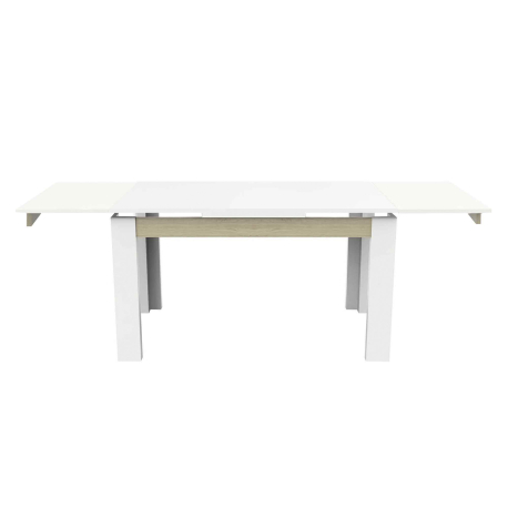 Mesa extensível CHIADO (140-230cm) - Branco e Carvalho