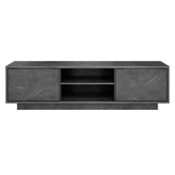 Móvel TV CARRARA com 2 portas - Preto Mármore