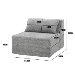 Sofás POP UP! Cadeirão cama BALOO embalado a vácuo - Cinzento