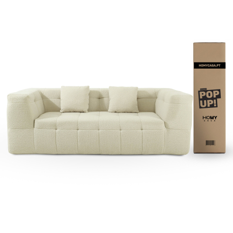 Sofás POP UP! Sofá 2 lugares LOHAN embalado a vácuo - Bege Sofás POP UP! Sofá 2 lugares LOHAN embalado a vácuo - Bege