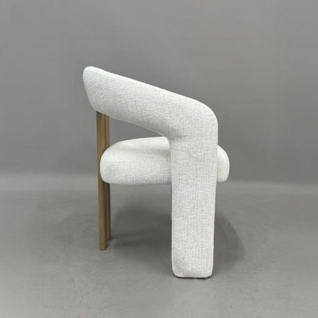 Cadeira MESSI - Branco e Carvalho Cadeira MESSI - Branco e Carvalho