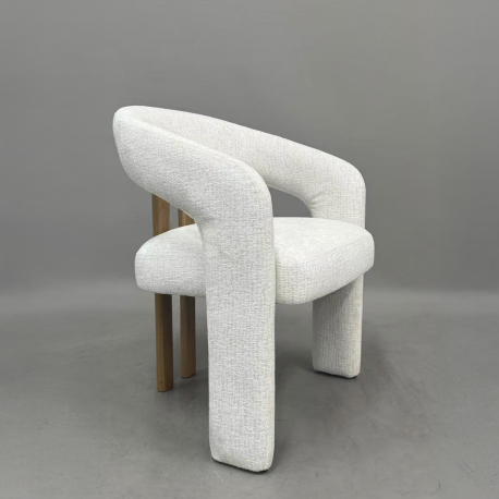 Cadeira MESSI - Branco e Carvalho Cadeira MESSI - Branco e Carvalho