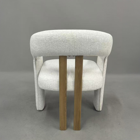 Cadeira MESSI - Branco e Carvalho Cadeira MESSI - Branco e Carvalho