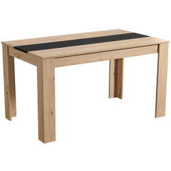 Pack mesa DOMUS + 6 cadeiras ZARA II - Carvalho e Preto