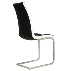 Pack mesa NAOMI + 4 cadeiras LUCAS II - branco e preto