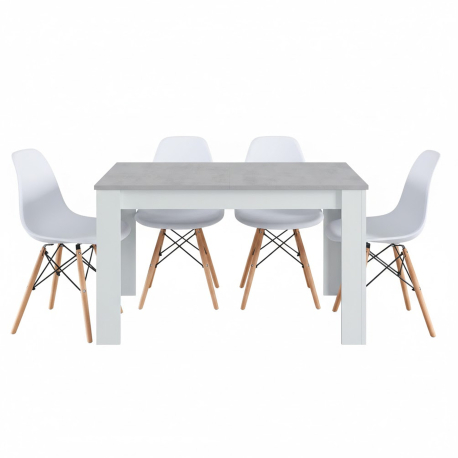 Pack mesa extensível BARCELONA + 4 cadeiras DENVER II - Table and Chair Sets