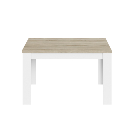 Pack mesa extensível BARCELONA + 6 cadeiras SOPHIE - Branco e Carvalho