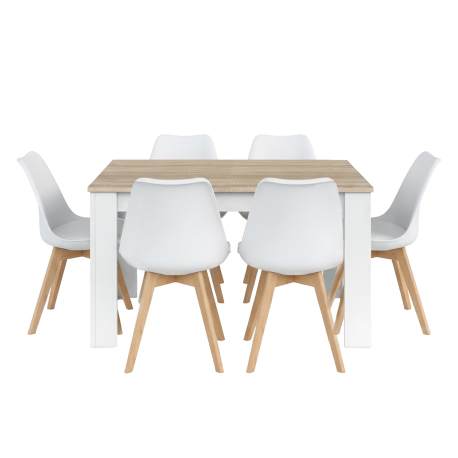 Pack mesa BARCELONA + 6 cadeiras SOPHIE - Table and Chair Sets Pack mesa BARCELONA + 6 cadeiras SOPHIE - Table and Chair Sets