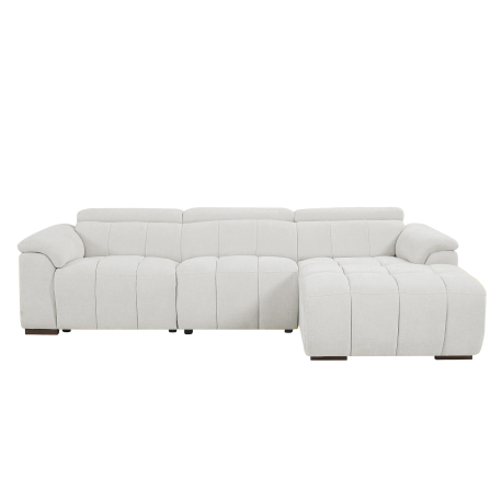 Sofá chaise longue MADAGASCAR relax elétrico - Branco Gelo - Tecido OTE SEA 103