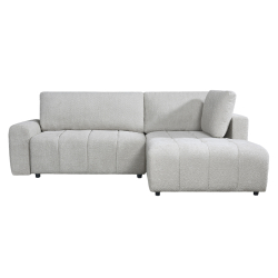 Sofá chaise longue BRAD com cama - Bege Claro - Tecido TC2320-20/LRS003-4