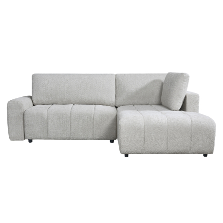 Sofá chaise longue BRAD com cama - Bege Claro - Tecido TC2320-20/LRS003-4