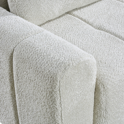 Sofá chaise longue BRAD com cama - Bege Claro - Tecido TC2320-20/LRS003-4